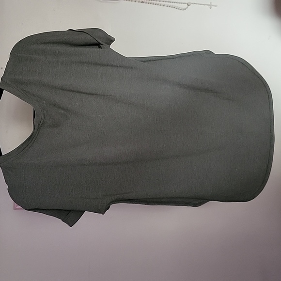 Matty M size M french TERRY ROLL CUff TEE Ligh heather oliva ITEM#1514670 - Picture 8 of 12